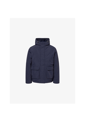 Mens Arne Hooded Flap-Pocket Puffer Jacket