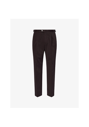 Mens Oscar Jacobson Delon Adjustable-Waist Cotton Trousers