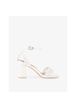 Womens Carvela Kianni Floral-Embroidered Heeled Sandals