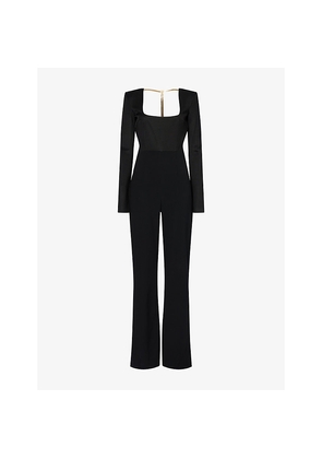 Womens Galvan Liquid Chain Straight-Leg Woven Jumpsuit