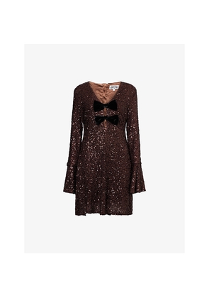 Womens Amy Lynn Diana Sequin Woven Mini Dress