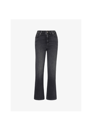 Womens Frame Le Sleek Straight-Leg Stretch-Denim Blend Jeans
