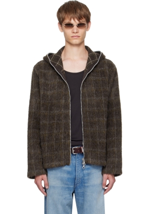 OUR LEGACY Brown Full Zip Hoodie