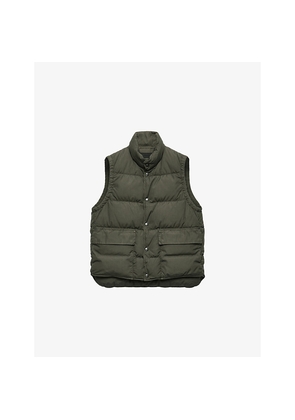 Mens Prada Logo-Embroidered Cotton-Down Gilet