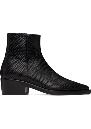 Fear of God Black Snakeskin-Embossed Santa Fe Boot