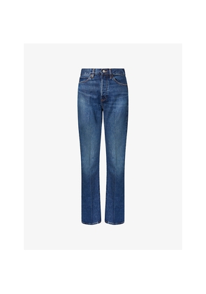 Womens Frame The Vertical Straight-Leg Denim Jeans