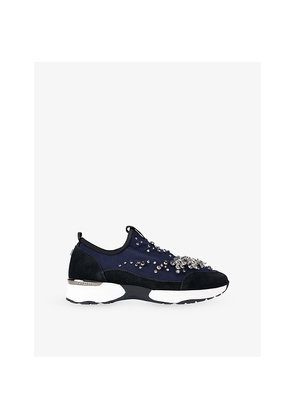 Womens Carvela Tempo Jewel Slip-On Woven Trainers