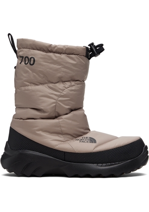 The North Face Taupe Nuptse Traction Boots