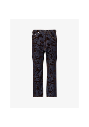 Mens A Bathing Ape Camo Flocked Denim Jeans