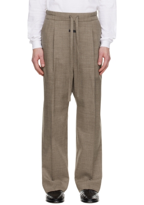Fear of God Beige Virgin Wool Drawstring Straight Trousers