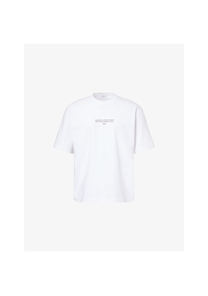 Mens Off-White C/O Virgil Abloh Statement  Short-Sleeve Cotton T-Shirt