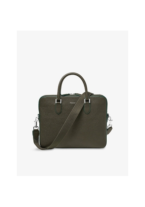 Mens Aspinal Of London Slim Mount Street Leather Laptop Bag