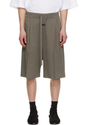 Fear of God Khaki Cotton Tencel Relaxed Shorts