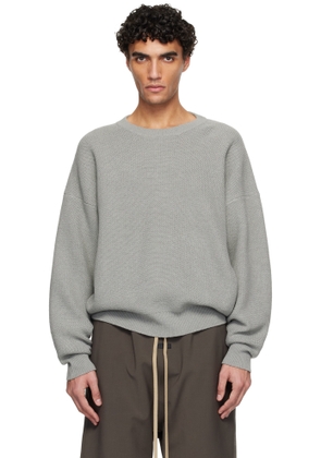 Fear of God Gray Wool Rib Crewneck Sweater