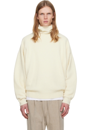 Fear of God Off-White Wool Split High Neck Sweater