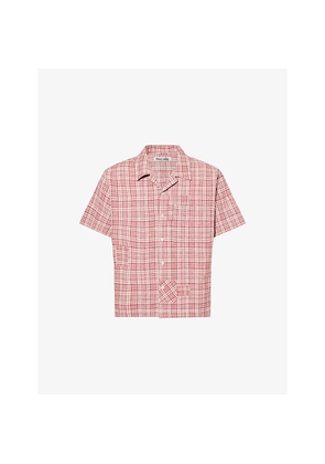 Mens Story mfg Greetings Short-Sleeves Cotton-Knit Shirt