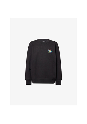 Mens PS by Paul Smith Zebra-Logo Cotton-Jersey Sweatshirt