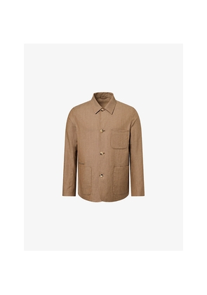 Mens Paul Smith Chore Collar Wool and Linen-Blend Jacket