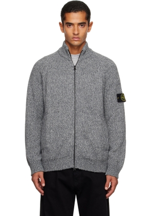 Stone Island Gray 5100051 Wool Cardigan