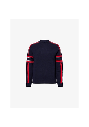Mens Fusalp Spectavia Stripe-Trim Wool and Cashmere-Blend Jumper