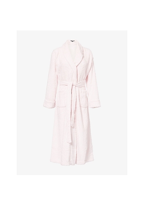 Womens Lauren Ralph Lauren Logo Embroidery Soft Long Fleece Robe