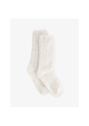 Womens Barefoot Dreams Cozychic® Herringbone Woven Socks