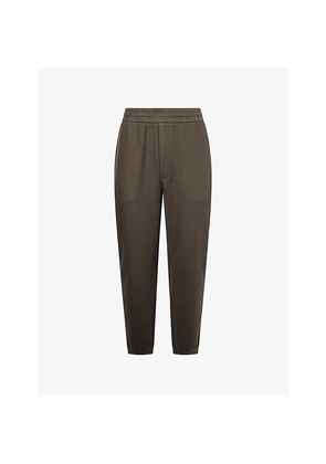 Mens Emporio Armani Tapered-Leg Chevron-Jacquard Jogging Bottoms