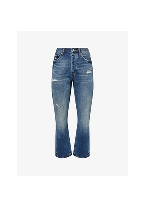 Mens Purple Brand Brand-Patch Straight-Leg Denim Jeans