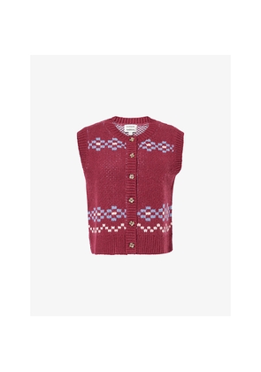 Womens Damson Madder Sofie Wool Knit Vest