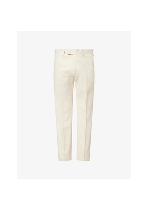 Mens Tom Ford Brush Tapered-Leg Cotton Chino Trousers