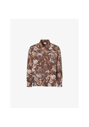 Mens Obey Fence Camouflage Cotton Shirt