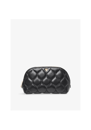 Aspinal Of London Classic Quilted Leather Cosmetic Case
