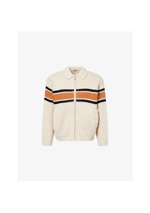 Mens Obey Bernard Striped Knitted Jumper