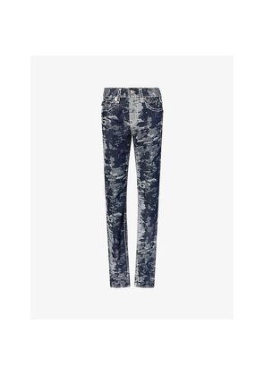 Mens True Religion Jacquard Billy Flap Bootcut Denim Jeans