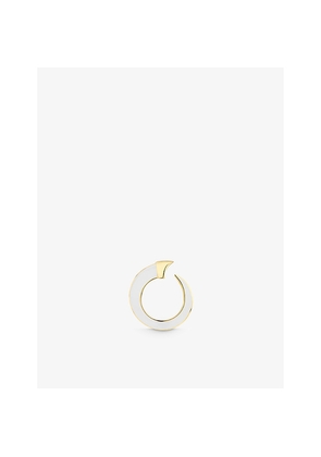 Womens Shaun Leane Sabre Solis 18ct Yellow Gold-Plated Vermeil Sterling-Silver and Enamel Ring