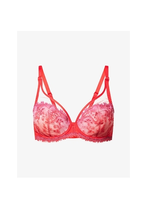 Womens Simone Perele Wish Underwired Plunge Lace Bra