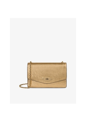 Womens Mulberry Darley Small Metallic-Leather Clutch Bag