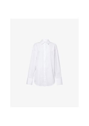 Womens Toteme Oversized Striped Cotton-Poplin Shirt