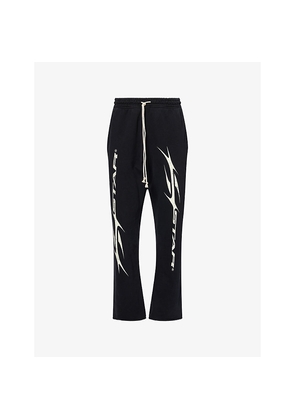 Mens Hellstar Straight-Leg Cotton-Jersey Jogging Bottoms