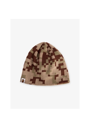 Mens A Bathing Ape x Kazuki Camo Knitted Beanie