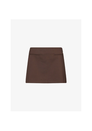 Womens Sir Dylan Tailored Wool-Blend Mini Skirt