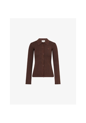 Womens The Couture Club Long-Sleeve Ribbed Knit Top