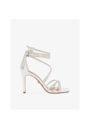 Womens Carvela Paparazzi Tie Faux-Leather Heeled Sandals