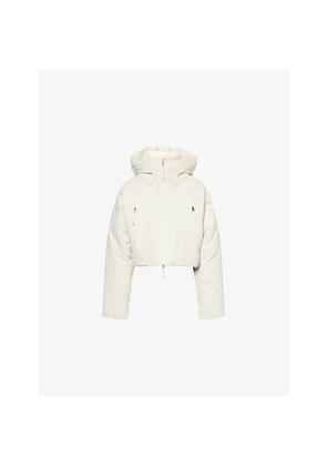 Womens The North Face x Skims Cropped Hooded Shell-Down Jacket