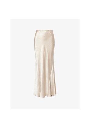 Womens Dissh Breanna Crinkle Satin Maxi Skirt