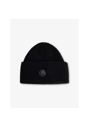 Womens Fusalp Ribbed Brand-Patch Wool Beanie