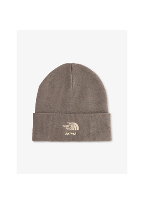 Womens The North Face x Skims Embroidered Ribbed Knitted Beanie