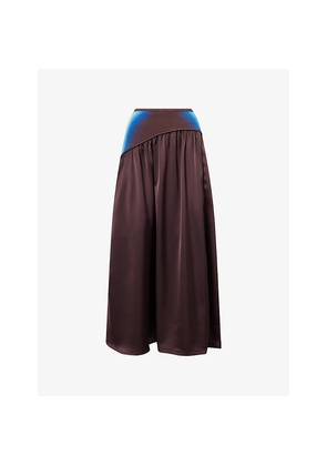 Womens PH5 Ayu Asymmetric-Waistband Woven Maxi Skirt