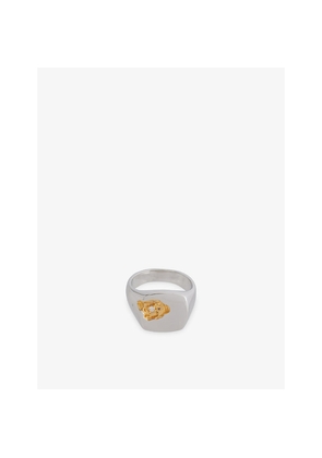 Mens Tom Wood Mined 18ct Gold and White Rhodium-Plated 925 Sterling Silver and Lab-Grown Diamond Ring