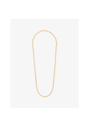 Mens Tom Wood Curb Chain Slim 18ct Yellow Gold-Plated 925 Sterling Silver Necklace